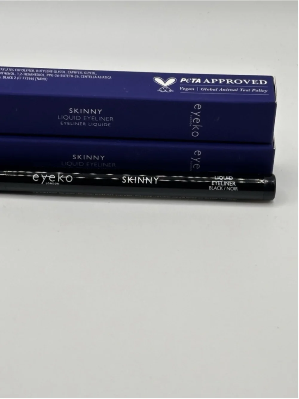 Eyeko Skinny Liquid Eyeliner Black 1.5mL Precise Detail Vegan 2 Pack New